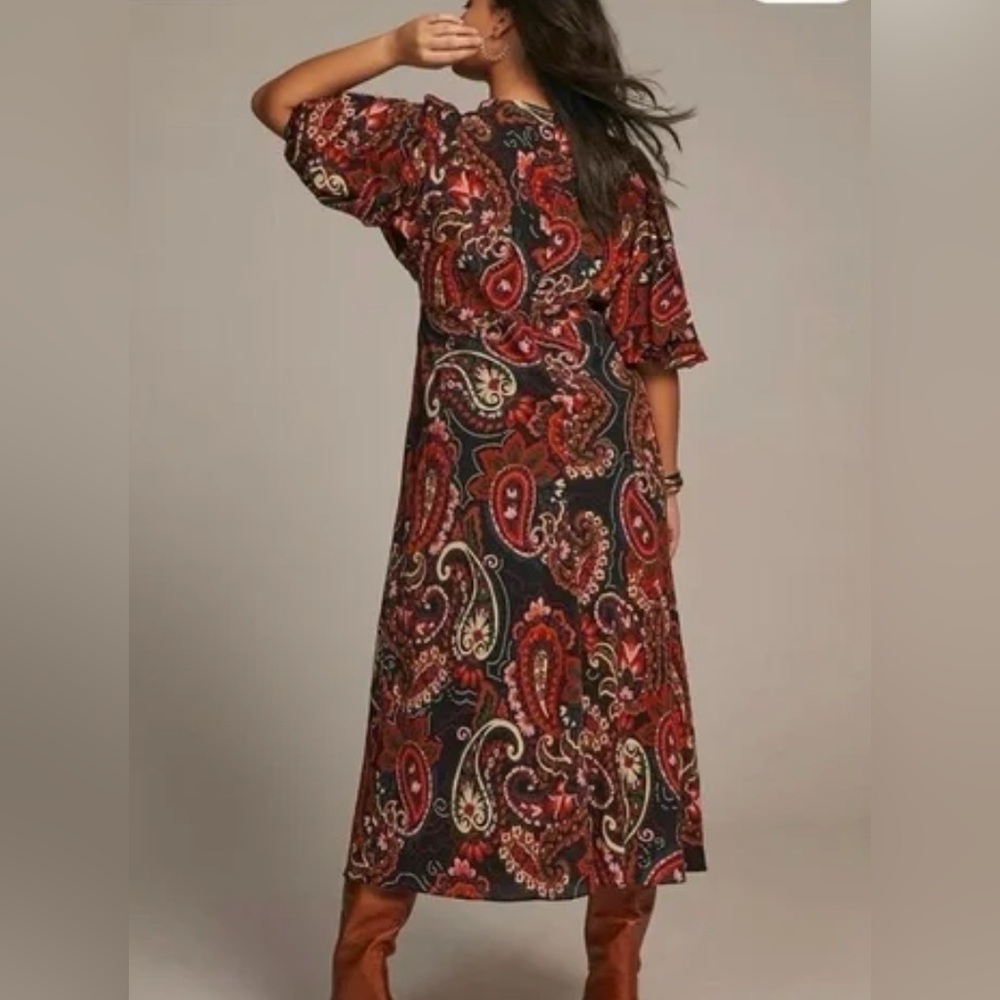 Anthropologie kachel paisley dress